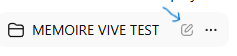 L'icône crayon à côté du nom du projet dans le menu de gauche de ChatGPT